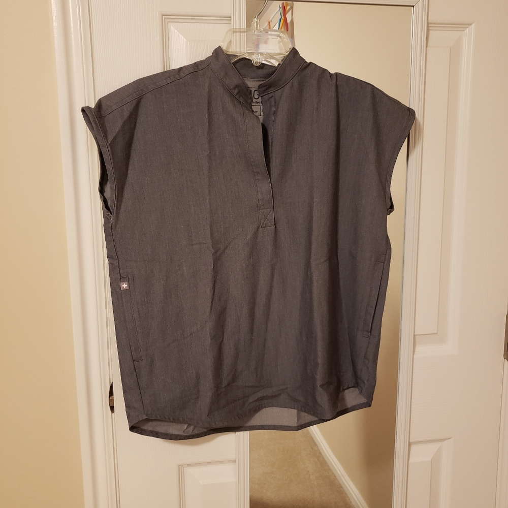Dark gray scrub top